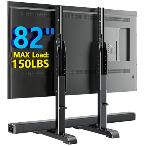 Universal Table Top TV Stand for 24-80 Inch Screens, Height Adjustable