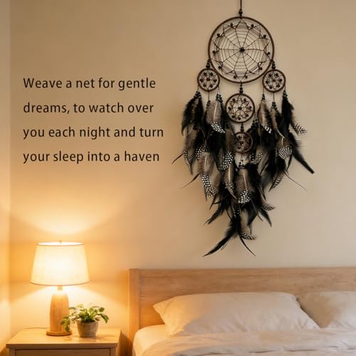 Large Handmade Boho Dream Catcher with Turquoise Wall Hanging Decor