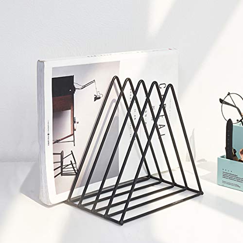 5-Slot Metal Triangle File Organizer - Nordic Style Desktop Storage Rack