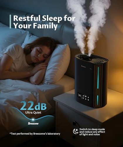 6L Smart Ultrasonic Cool Mist Humidifier for Large Rooms and Bedrooms