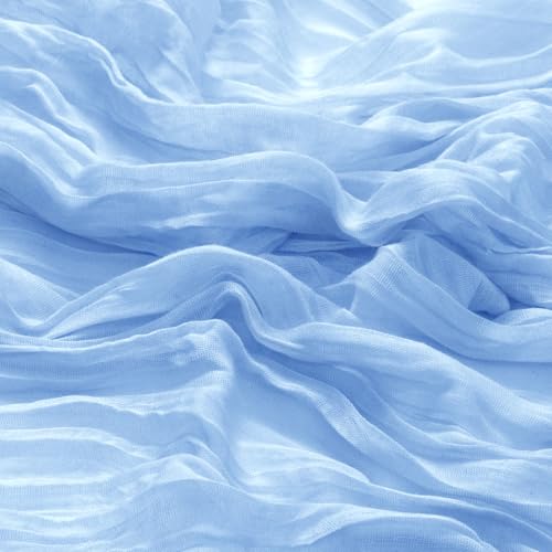 50-Pack Baby Blue Cheesecloth Napkins, 21x21 Inch Reusable Gauze Table Linens