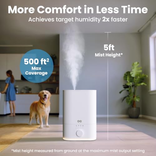 6L Ultrasonic Cool Mist Humidifier for Large Rooms and Bedrooms