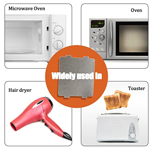 Universal Microwave Waveguide Cover Mica Sheets - 5 Pack, 4 x 4.7 Inch