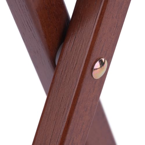2-Piece Foldable Snack Table Set, Walnut Wood Portable TV Tray Tables