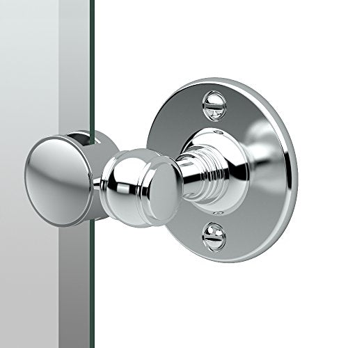 Rectangle Wall-Mounted Bathroom Vanity Mirror, 24 x 23.5 Inch Chrome Finish
