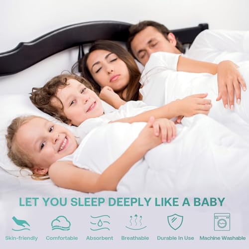 Waterproof Zippered Mattress Protector, Queen Size 60x80, 10 Inch Deep