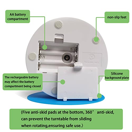 Electric Rotating Display Stand for Tumblers, 360 Degree Motorized Turntable