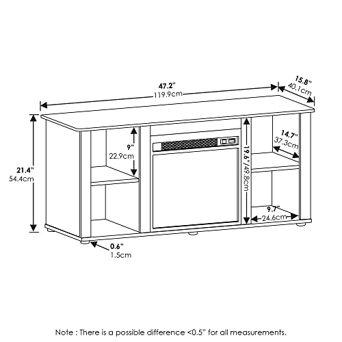 TV Stand Entertainment Center with Electric Fireplace for 55 Inch TV