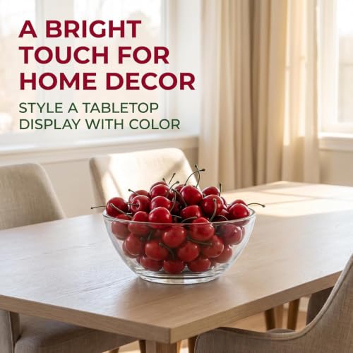20 Pcs Artificial Red Cherries - Lifelike Fruit Decor for Home & Party