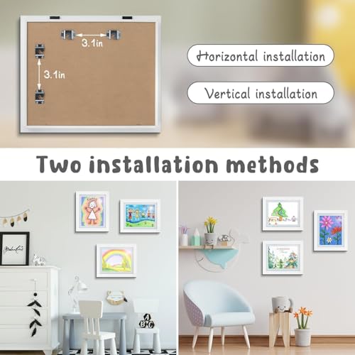 2 Pack Kids Artwork Frames, 10x12.5 Front-Opening Magnetic Display Case