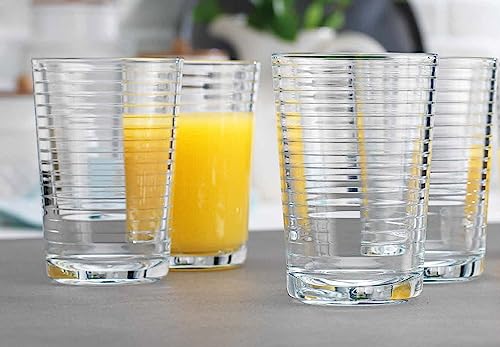 7 oz Juice Glasses – Set of 4 Durable Glass Tumblers for Everyday Use