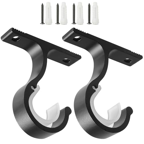 Heavy Duty Ceiling or Wall Mount Curtain Rod Brackets for 1 Inch Rods