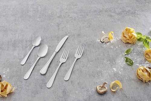 Flight 18/0 Stainless Steel Teaspoons - Set of 6, Dishwasher Safe