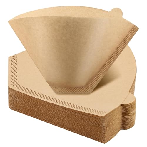 #4 Cone Coffee Filters 8-12 Cup - 100 Count Unbleached Natural Wood Pulp