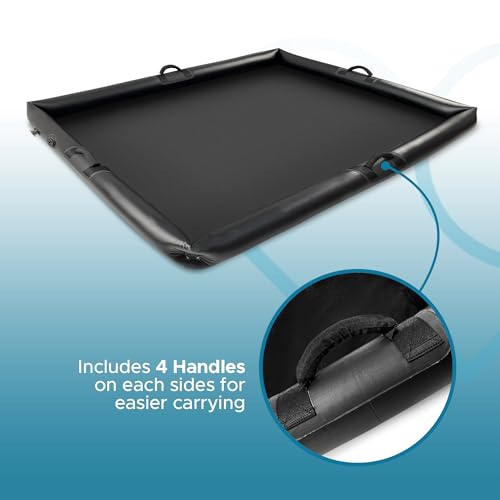Inflatable Nuru Massage Sheet with Handles and USB-C Pump, 210x156cm