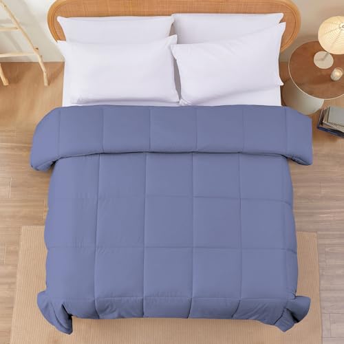 Reversible Down Alternative Comforter Twin - Blue/Cream