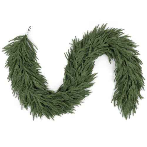 6FT Norfolk Pine Garland Set - 2 Pieces Real Touch Holiday Decor