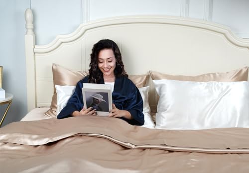 22 Momme 100% Mulberry Silk Pillowcase with Zipper - Standard 20x26 White
