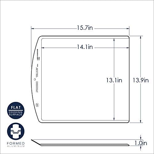 Nordic Ware Naturals Cookie Sheet - Uncoated Aluminum, Large Classic Design for Perfect Baking
