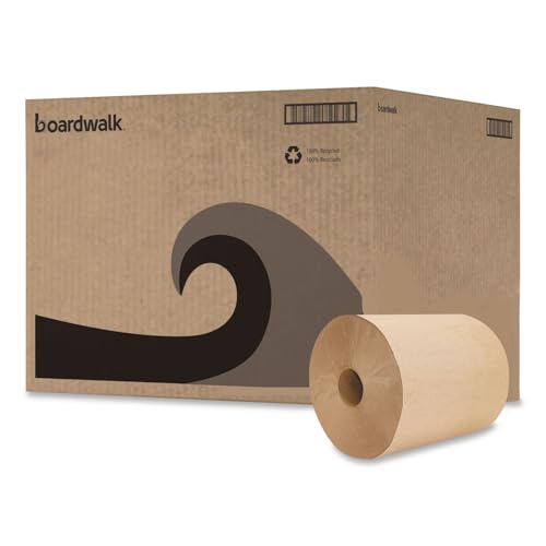Recycled Hardwound Paper Towel Rolls, 8" x 800 ft, Natural (Case of 6)