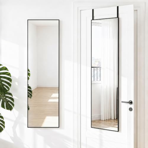 47x14 Inch Full Length Mirror, Over-the-Door or Wall Mounted Dressing Mirror