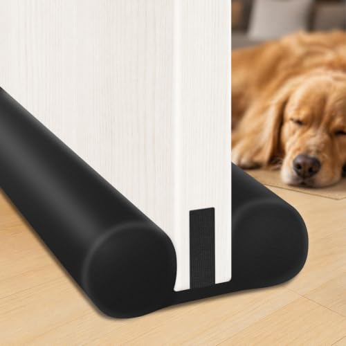 Under Door Draft Stopper for 30–36 Inch Doors with Hook & Loop Fastener