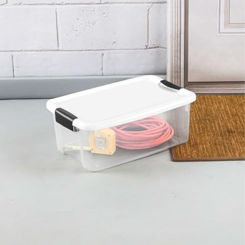 18 Quart Plastic Storage Box with Lids 6-Pack Stackable Containers