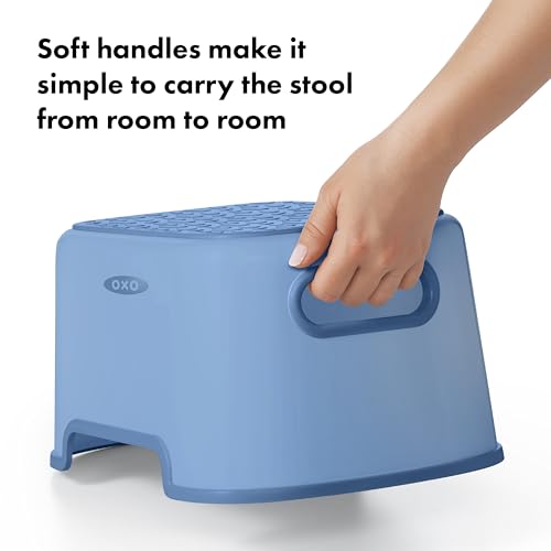 Non-Slip Toddler Step Stool for Bathroom and Kitchen, 7-Inch Height