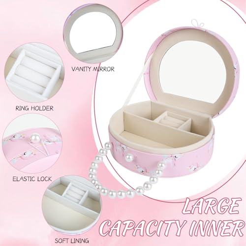 Girls Princess Jewelry Box with Mirror and Hair Accessories Set