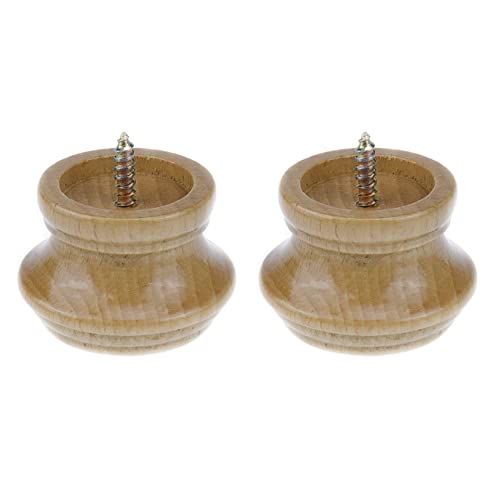 Wooden Curtain Rod Finials, 30mm Inner Diameter Decorative End Caps