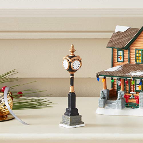Department 56 Uptown Clock Village Accessory Figurine - 5.55 Inch Hand-Painted Decor