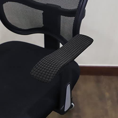 Stretch Jacquard Office Chair Armrest Covers - Water Resistant, 2 Pack