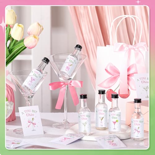 Clabby Martini Bottle Labels 48 Pcs Tini Bit Older Birthday Decorations - Martini