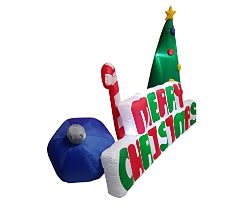 6 ft Candy-Cane Christmas Inflatable Tree with LED Lights, BZB Goods