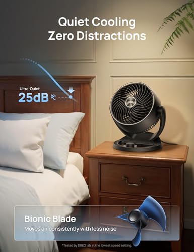 Dreo 12-Inch Quiet Table Air Circulator Fan for Bedroom and Office