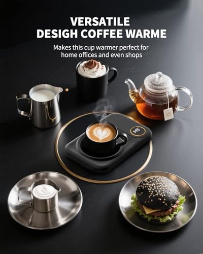 USB Coffee Mug Warmer with 3 Temperature Settings - Portable Drink Warmer for Coffee Tea Cocoa