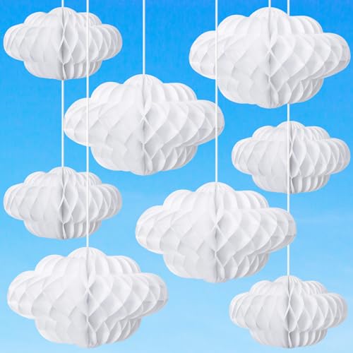 20 Pcs Hanging Honeycomb Cloud Decorations for Ceiling Party Decor