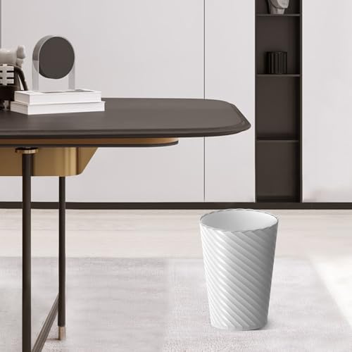 Small Bathroom Trash Can 3-Pack - 1.8 Gallon Open Top Wastebasket White