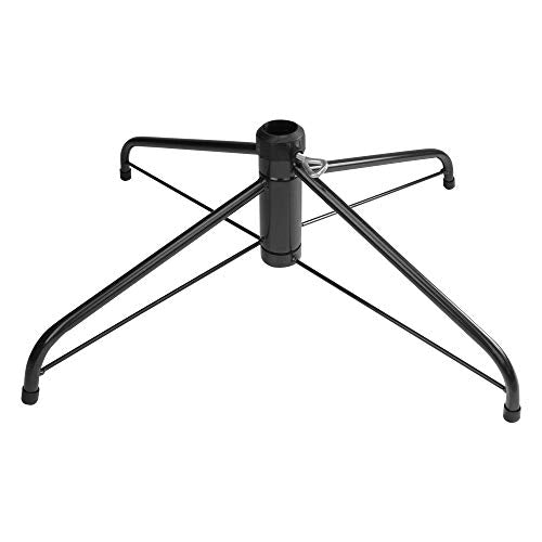 Folding Black Metal Christmas Tree Stand for 6.5' - 7.5' Artificial Trees