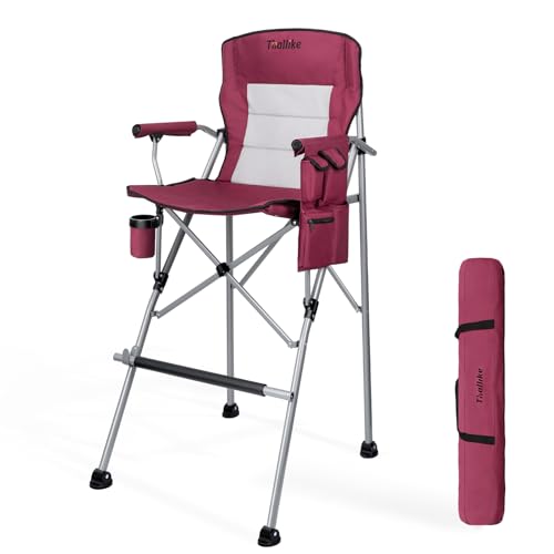 Foldable Makeup Director Chair - Heavy Duty Portable Bar Height Chair