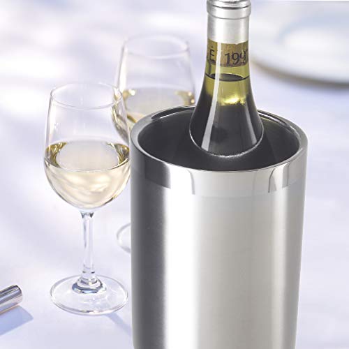 Stainless Steel Double Wall Wine Cooler - Insulated Tabletop Chiller