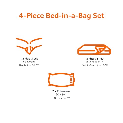 Ultra-Soft Microfiber 4-Piece Bed Sheet Set, Full Size, Aqua Print