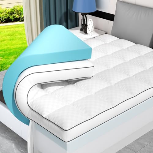 4-Inch Dual Layer Memory Foam Mattress Topper - King Size