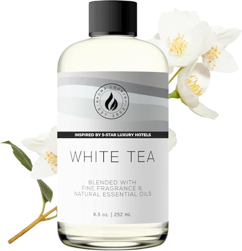 White Tea Luxury Diffuser Oil Refill (8.5 Fl Oz) - Hotel Scent Home Fragrance
