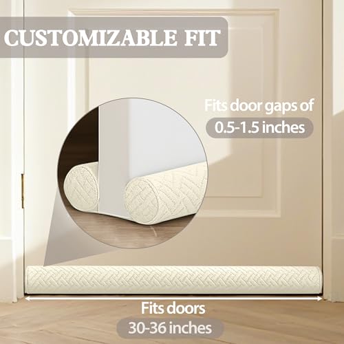 Under Door Draft Stopper and Noise Blocker - Adjustable 30"-36" Velvet Gap Filler