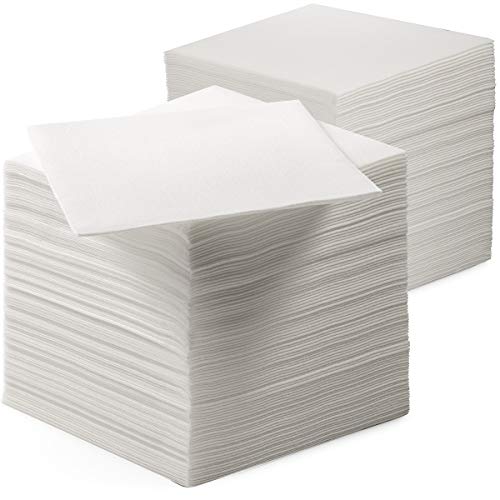 Servietto Linen-Feel Disposable Cocktail Napkins - 200 Pack, 5x5 Inches, Elegant Absorbent Paper, USA Made, Variation 1