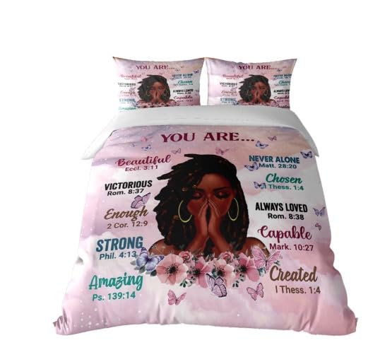 Twin Size Comforter Set with Inspirational Quotes & Design
