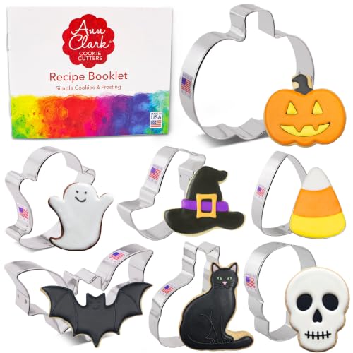 Ann Clark 7-Piece Halloween Cookie Cutters Set - Fall & Spooky Baking Tools