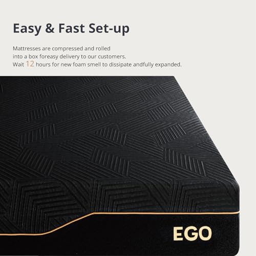 Queen 14 Inch Memory Foam Mattress - Medium Firm Cooling Gel Bed in a Box