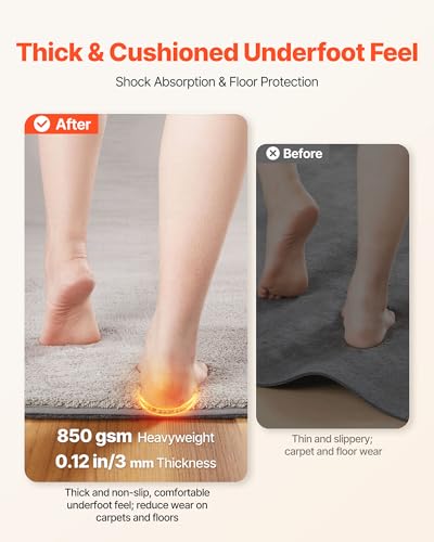 Non-Slip Rug Pad 10x14 ft, Felt and Rubber Carpet Mat for Hardwood Floors